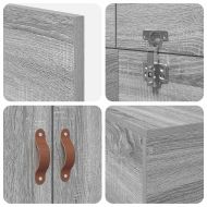 Легло с място за съхранение Сив Сонома 70 x 190 cm