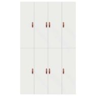 Легло с място за съхранение Бяло 120 x 190 cm Инженерно дърво