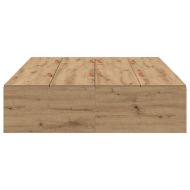 Легло с място за съхранение Дъб 120 x 190 cm Инженерно дърво