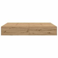 Легло с място за съхранение Дъб 135 x 190 cm Инженерно дърво