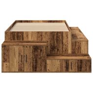 Легло с място за съхранение Старо дърво 100 cm Инженерно дърво