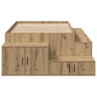 Легло с място за съхранение Дъб 80 cm Инженерно дърво