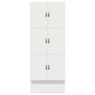 Легло с място за съхранение Бяло 90 cm Инженерно дърво