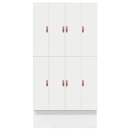 Легло с място за съхранение Бяло 120 cm Инженерно дърво