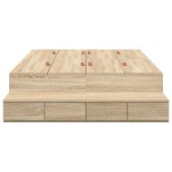 Легло с място за съхранение Сонома дъб 120 cm Инженерно дърво