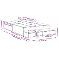 Легло с място за съхранение с чекмедже Циментено сиво 120 cm