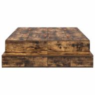 Легло с място за съхранение Димян дъб 120 cm Инженерно дърво