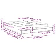 Легло с място за съхранение Бяло 180 cm Инженерно дърво