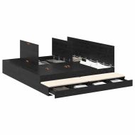 Легло с място за съхранение Черния дъб 180 cm Инженерно дърво