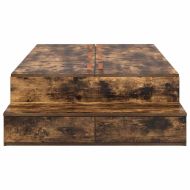 Легло с място за съхранение Димян дъб 90 cm Инженерно дърво