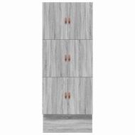 Легло с място за съхранение Сив Сонома 75 cm Инженерно дърво