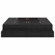 Легло с място за съхранение Черния дъб 140 cm Инженерно дърво