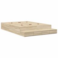 Легло с място за съхранение Сонома дъб 135 cm Инженерно дърво