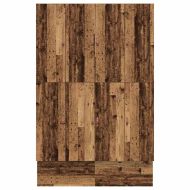 Легло с място за съхранение Старо дърво 135 cm Инженерно дърво