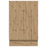 Легло с място за съхранение Дъб 135 cm Инженерно дърво