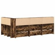 Легло с библиотека Опушен дъб 75 x 190 cm Инженерно дърво