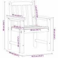 Градински стол за хранене 6 pcs Светлосиво 65.5 x 55.5 x 88см