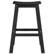 Комплект бар за градина 4 pcs Черно HDPE