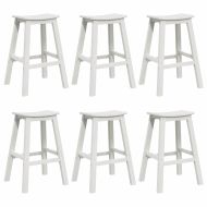 Комплект бар за градина 6 pcs Бяло HDPE