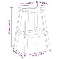 Комплект бар за градина 6 pcs Черно HDPE