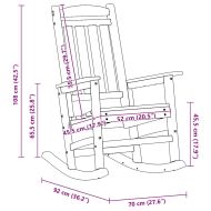 Люлеещо се кресло за градина 2 pcs Нейви 70 x 92 x 108см