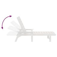 Градински мебели за отдих 2-човек 2 pcs Бяло 53 x 195.5 x 30 см