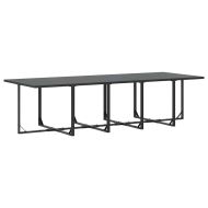 Комплект за хранене в градината 15 pcs Черно Стомана