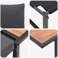 Комплект за хранене в градината 3 pcs Антрацит Стомана