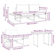 Комплект за хранене в градината 3 pcs Таупе Стомана