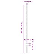 Оградни стълбове 22 pcs Зелен 180 cm Стомана
