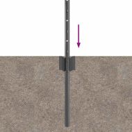 Оградни стълбове 22 pcs Сив 120 cm Стомана