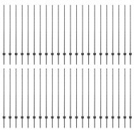 Оградни стълбове 88 pcs Сив 180 cm Стомана