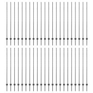 Оградни стълбове 88 pcs Сив 200 cm Стомана