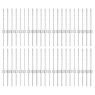 Оградни стълбове 44 pcs Сребрист 80 cm Стомана