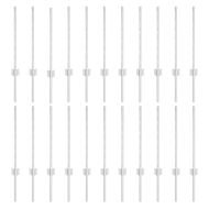 Оградни стълбове 22 pcs Сребрист 100 cm Стомана