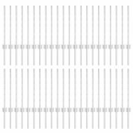 Оградни стълбове 44 pcs Сребрист 100 cm Стомана