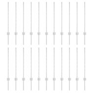 Оградни стълбове 22 pcs Сребрист 120 cm Стомана