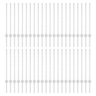 Оградни стълбове 44 pcs Сребрист 120 cm Стомана