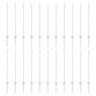 Оградни стълбове 44 pcs Сребрист 140 cm Стомана