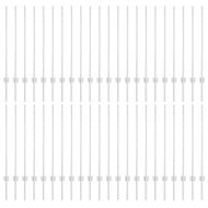 Оградни стълбове 88 pcs Сребрист 140 cm Стомана