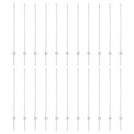 Оградни стълбове 44 pcs Сребрист 160 cm Стомана