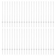 Оградни стълбове 88 pcs Сребрист 160 cm Стомана