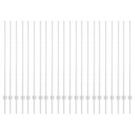 Оградни стълбове 44 pcs Сребрист 180 cm Стомана