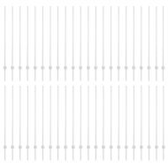 Оградни стълбове 88 pcs Сребрист 180 cm Стомана