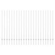Оградни стълбове 44 pcs Сребрист 200 cm Стомана