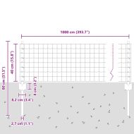 Ограда и колче Зелен 0,4 x 10 м Стомана