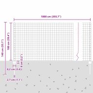 Ограда и колче Зелен 1 x 10 m Стомана