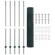 Ограда и колче Зелен 1,5 x 10 m Стомана