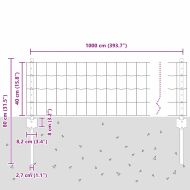 Ограда и колче Зелен 0,4 x 10 м Стомана