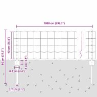Ограда и колче Зелен 0,4 x 10 м Стомана
